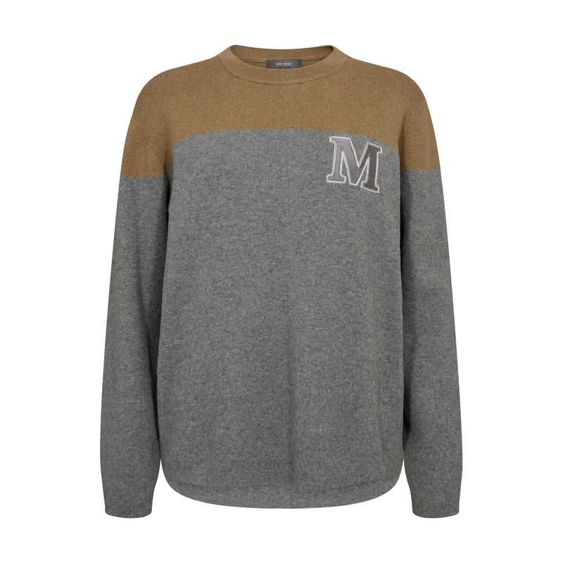 Mos Mosh, MMFast Tani LS Knit, Grey Melange-Mos Mosh-Minlillebutik.dk
