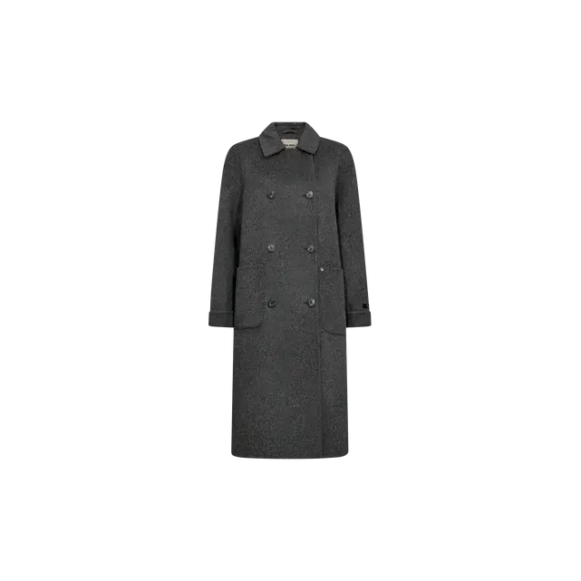 Mos Mosh, Lucca Loisa Wool Coat, Mocking Bird-Mos Mosh-Minlillebutik.dk