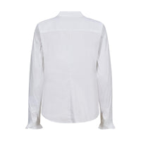 Mos Mosh, MMHassie Pleat Shirt, White-Mos Mosh-Minlillebutik.dk