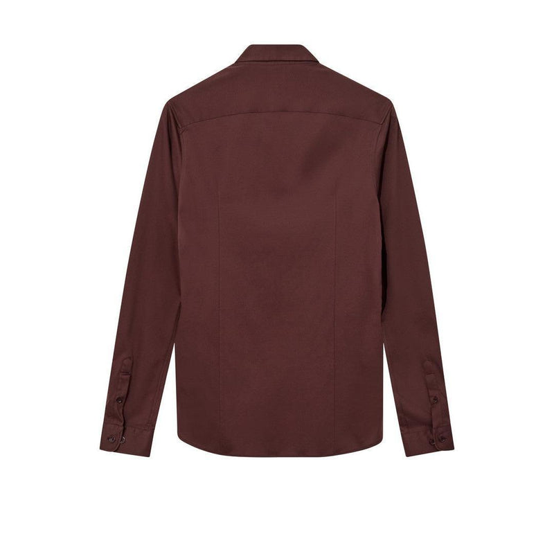 Mos Mosh, MMG Marco Jersey Shirt, Bitter Chocolate-Mos Mosh Gallery-Minlillebutik.dk