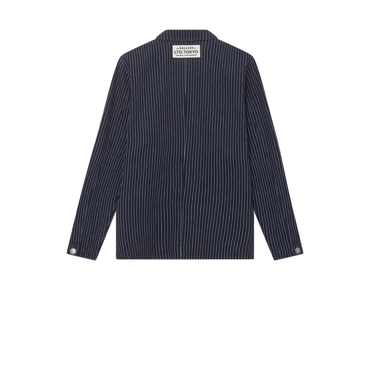 Mos Mosh Gallery, MMGMapham Stripe Denim Jacket, Dark Blue-Mos Mosh Gallery-Minlillebutik.dk