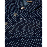 Mos Mosh Gallery, MMGMapham Stripe Denim Jacket, Dark Blue-Mos Mosh Gallery-Minlillebutik.dk