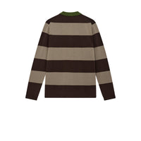 Mos Mosh Gallery, MMGRoyal Preppy LS Polo Knit, Chocolate Brown-Mos Mosh Gallery-Minlillebutik.dk
