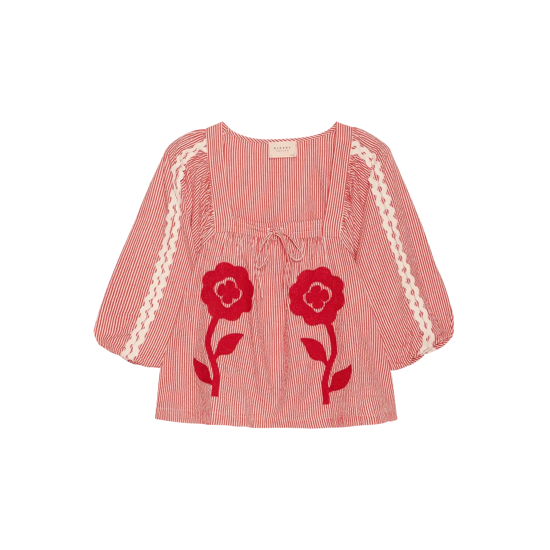 Sissel Edelbo, Abelone Top, Red Flower-Sissel Edelbo-Minlillebutik.dk