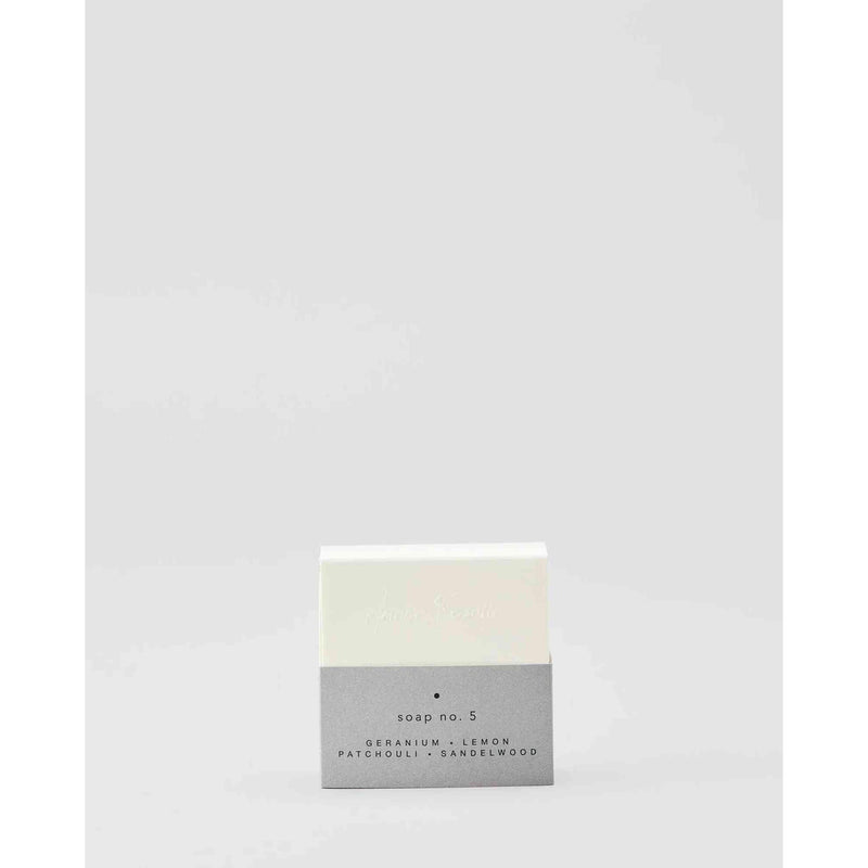 Amalie Rosalie, Sæbe nr. 5 | GERANIUM, LEMON, PATCHOULI, SANDELWOOD-Amalie Rosalie-Minlillebutik.dk