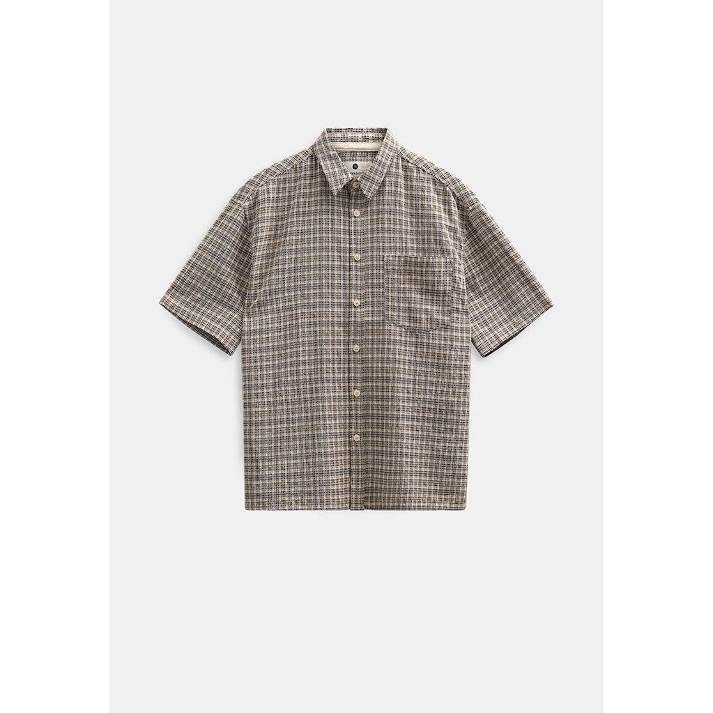 Anerkjendt, Otto Small Check SS Shirt, Teak-Anerkjendt-Minlillebutik.dk