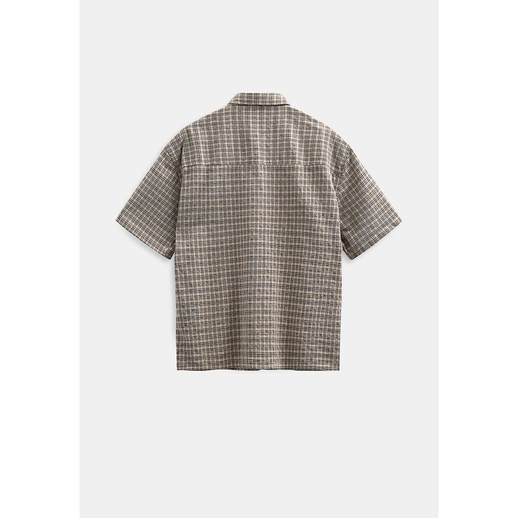 Anerkjendt, Otto Small Check SS Shirt, Teak-Anerkjendt-Minlillebutik.dk