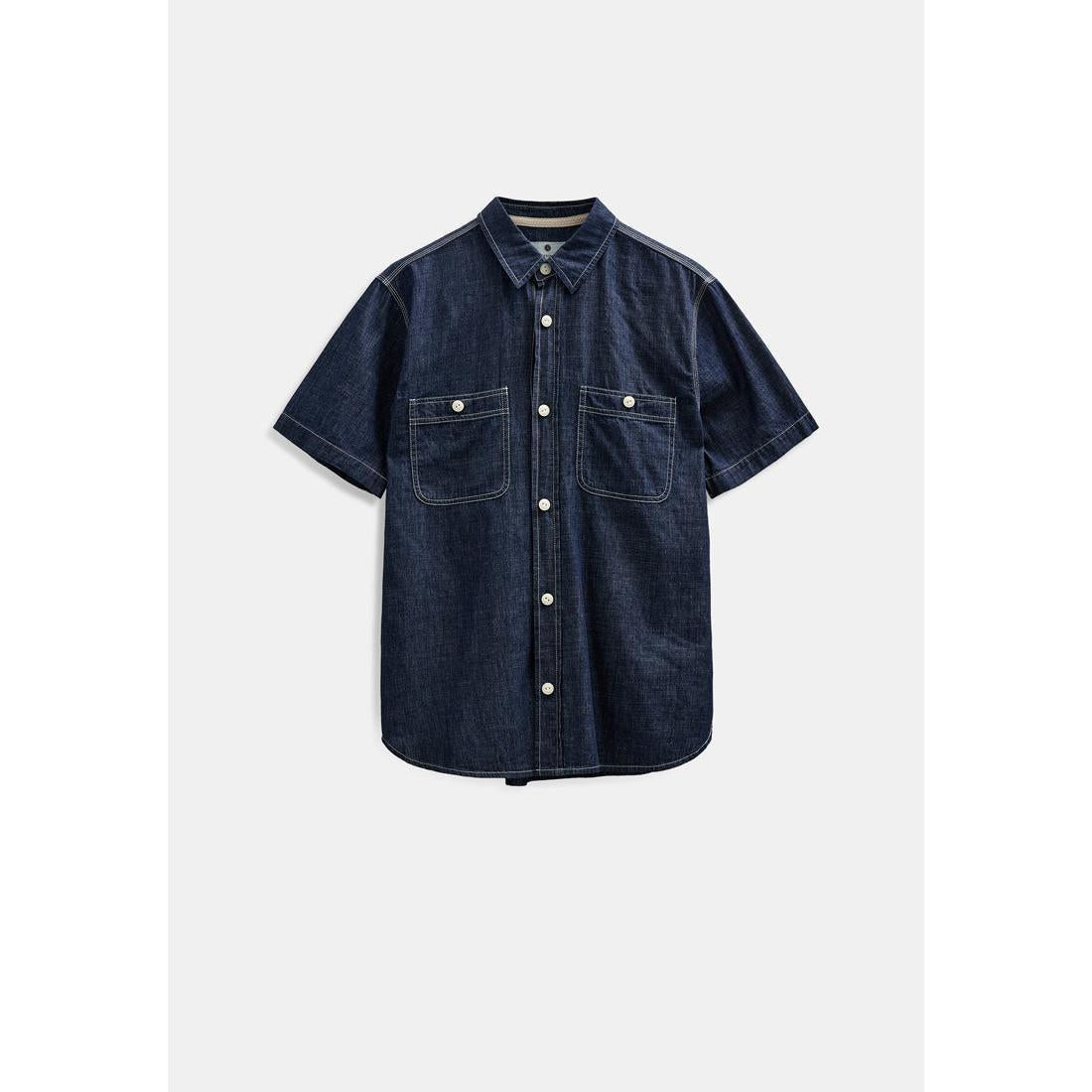 Anerkjendt, Theshirt Chambray SS Shirt, Sky Captain-Anerkjendt-Minlillebutik.dk
