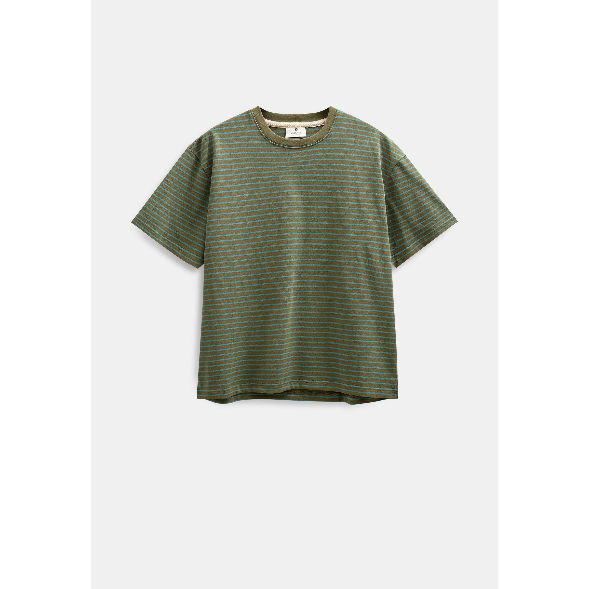 Anerkjendt, Villads Stripe S/S Tee, loden green-Anerkjendt-Minlillebutik.dk