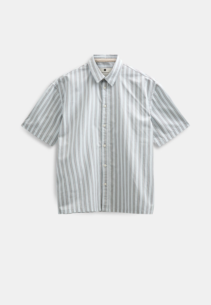 Anerkjendt, AKOtto Poplin Stripe SS Shirt, Light Blue