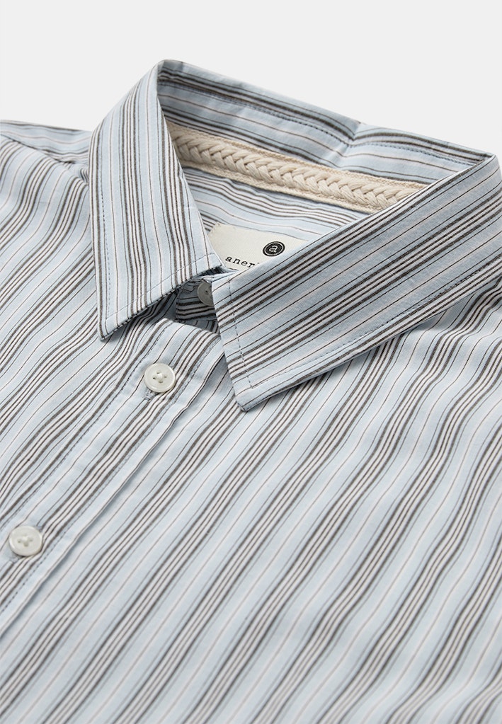 Anerkjendt, AKOtto Poplin Stripe SS Shirt, Light Blue