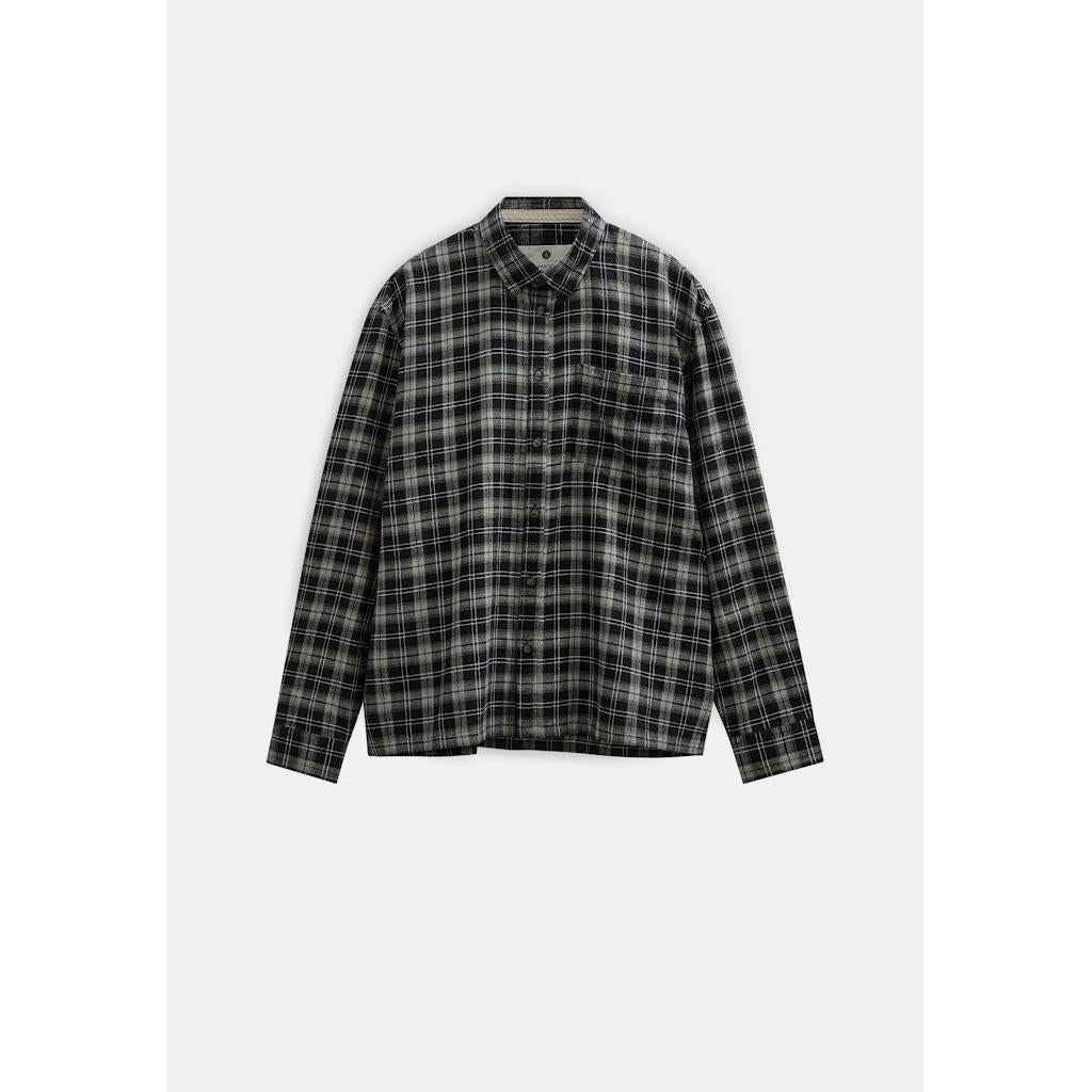Anerkjendt, Otto Flannel Check LS Shirt, Caviar