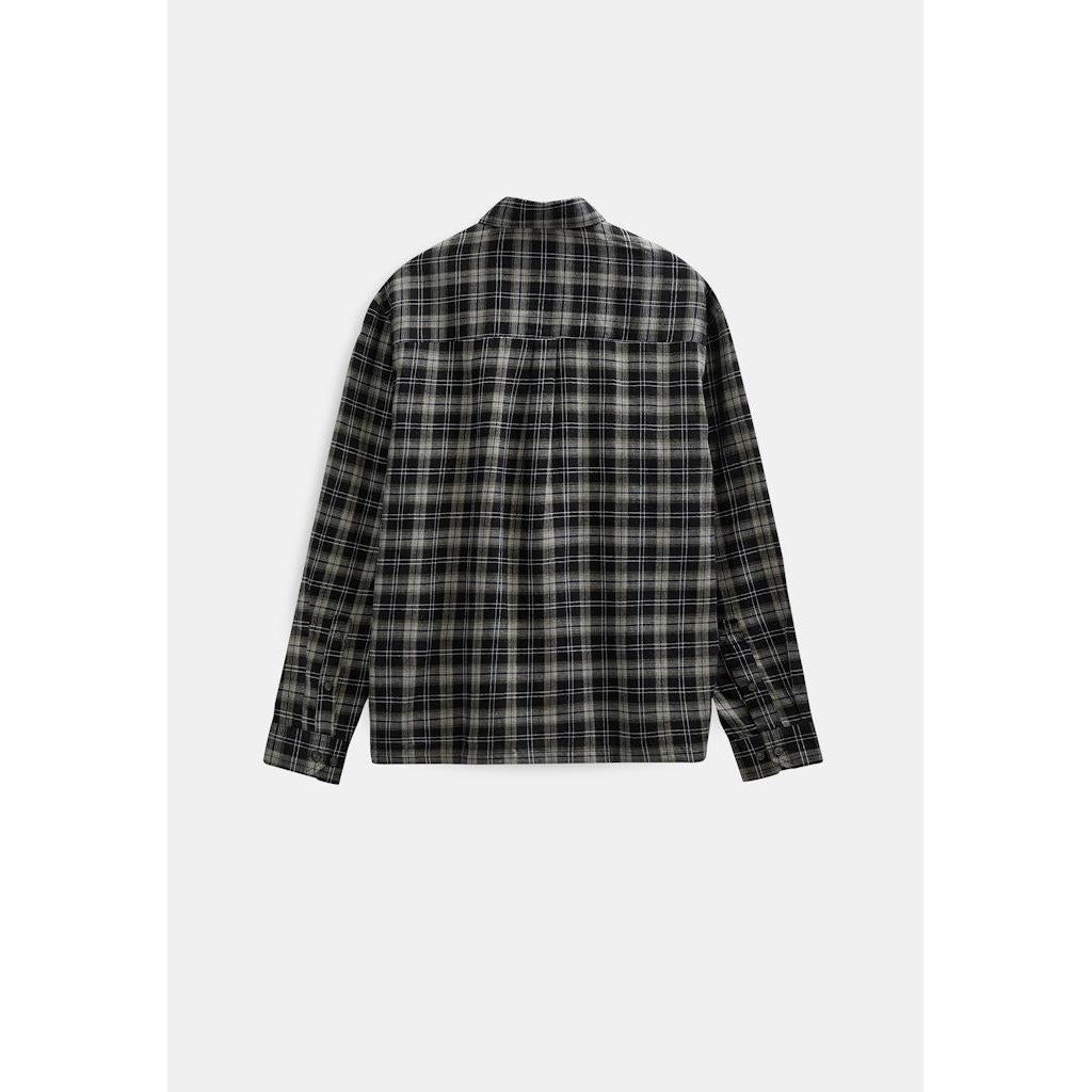 Anerkjendt, Otto Flannel Check LS Shirt, Caviar