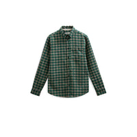 Anerkjendt, AKLeif Check LS Shirt, Hunter Green