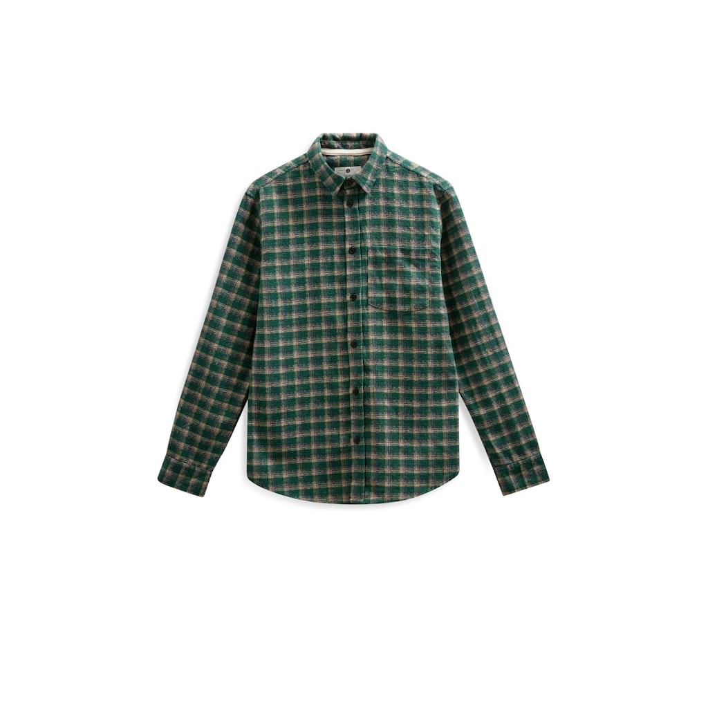 Anerkjendt, AKLeif Check LS Shirt, Hunter Green