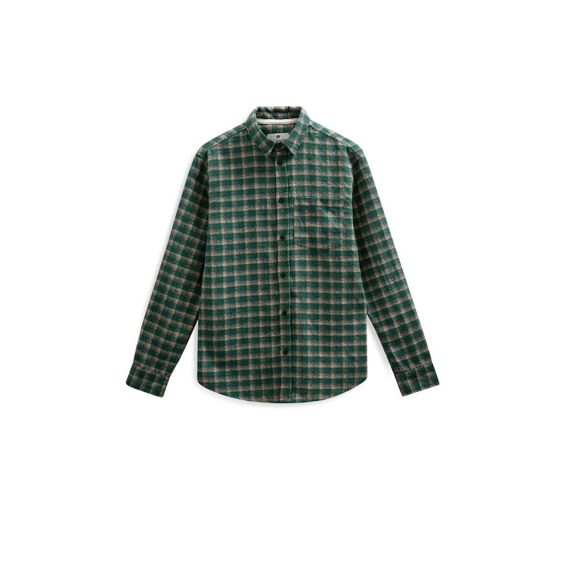 Anerkjendt, AKLeif Check LS Shirt, Hunter Green-Anerkjendt-Minlillebutik.dk