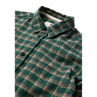 Anerkjendt, AKLeif Check LS Shirt, Hunter Green