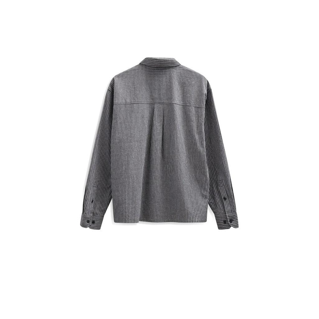 Anerkjendt, AKotto Small Check LS Shirt, Caviar