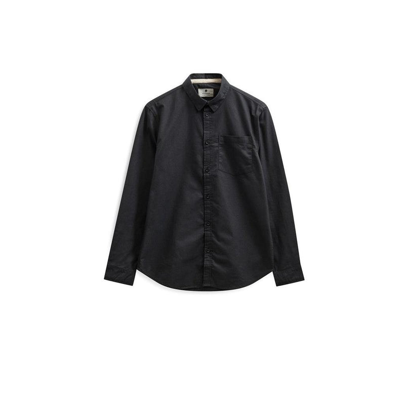 Anerkjendt, AKLeif Oxford LS Shirt, Caviar-Anerkjendt-Minlillebutik.dk
