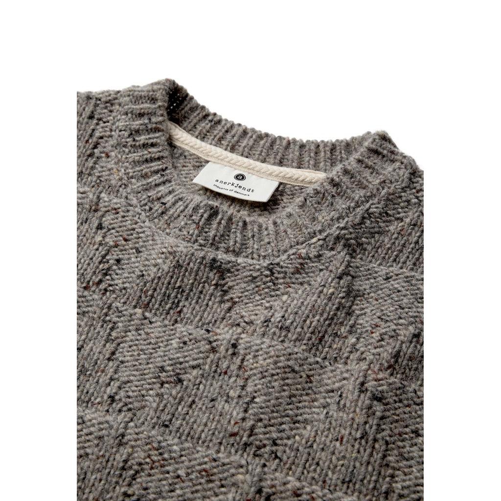 Anerkjendt, AKsinus Heavy Wool Knit, Medium Grey mel