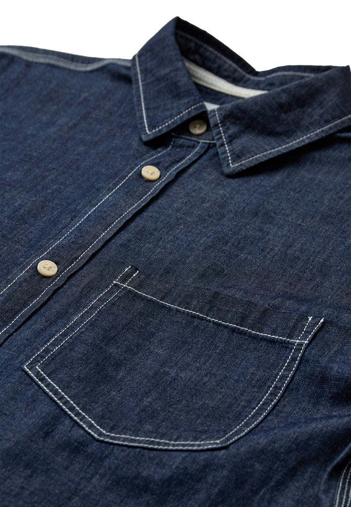 Anerkjendt, AKLaurits Light Denim LS Shirt, Sky Captain