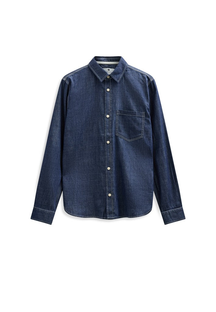 Anerkjendt, AKLaurits Light Denim LS Shirt, Sky Captain