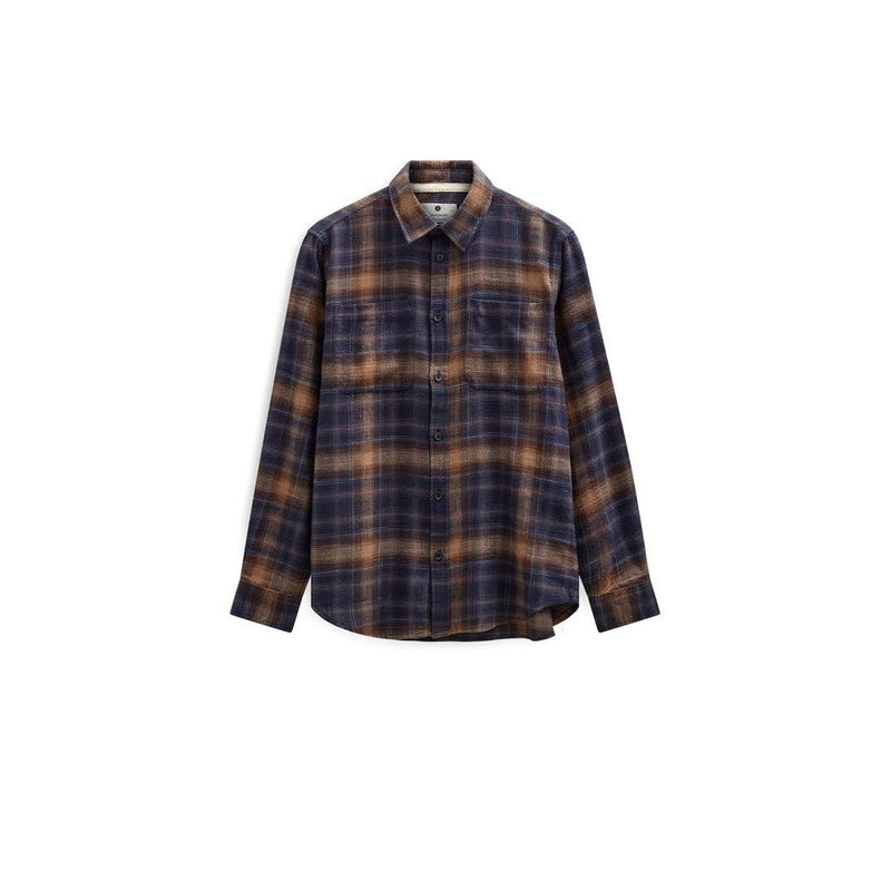 Anerkjendt, AKLeif Flannel Check LS Shirt, Estate Blue-Anerkjendt-Minlillebutik.dk
