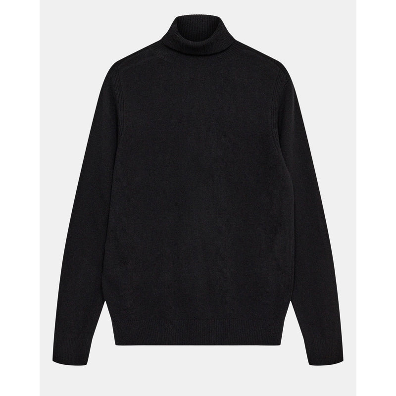 Anerkjendt, Nico Solid Roll Neck Lambswool, Caviar