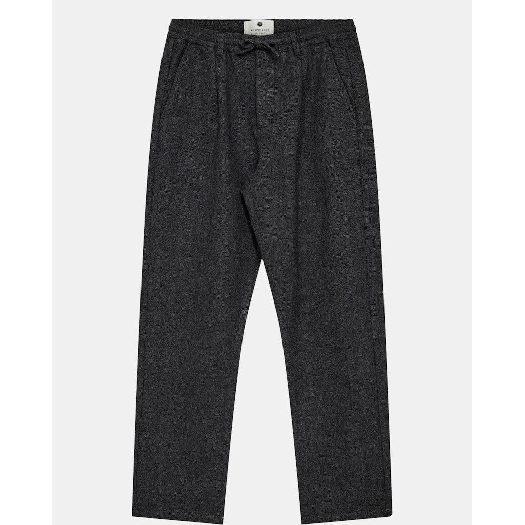 Anerkjendt, AKJan Wool Pants, Dark Grey Melange