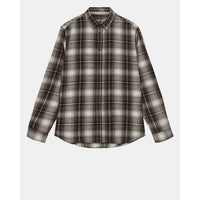 Anerkjendt, Leif Flannel Check Shirt, Chocolate brown