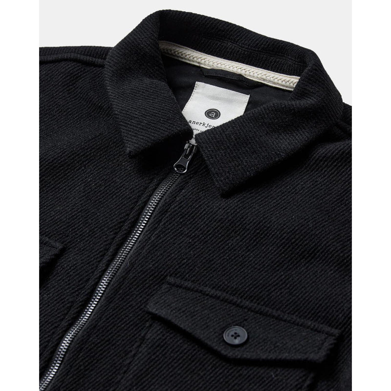 Anerkjendt, AKHanky Heavy Twill Overshirt, Caviar-Anerkjendt-Minlillebutik.dk