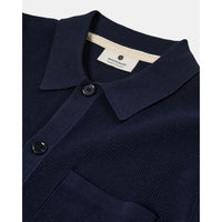 Anerkjendt, AKSvend Needle Rib Knit Cardigan, Sky Captain-Anerkjendt-Minlillebutik.dk