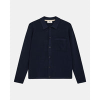 Anerkjendt, AKSvend Needle Rib Knit Cardigan, Sky Captain-Anerkjendt-Minlillebutik.dk