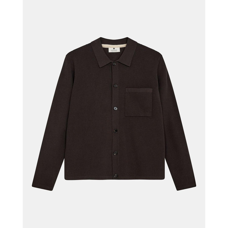 Anerkjendt, AKSvend Needle Rib Knit Cardigan, Mulch-Anerkjendt-Minlillebutik.dk