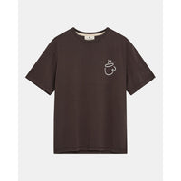 Anerkjendt, Villads Espresso Print S/S Tee, Mulch-Anerkjendt-Minlillebutik.dk