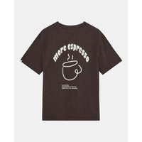 Anerkjendt, Villads Espresso Print S/S Tee, Mulch-Anerkjendt-Minlillebutik.dk