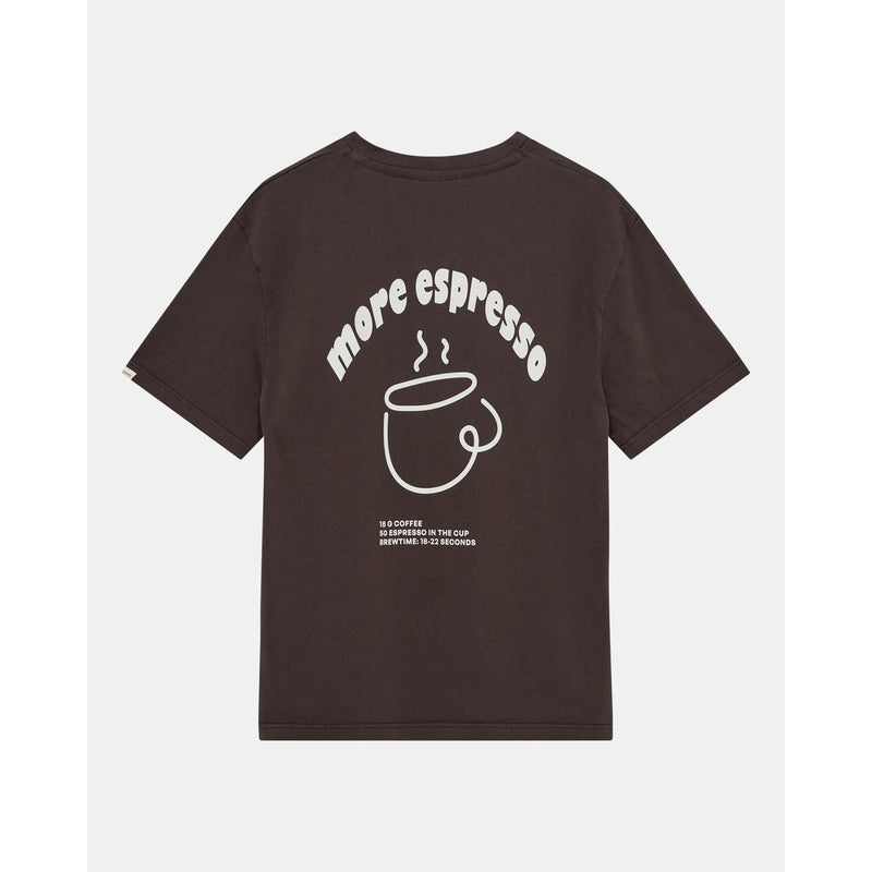 Anerkjendt, Villads Espresso Print S/S Tee, Mulch-Anerkjendt-Minlillebutik.dk