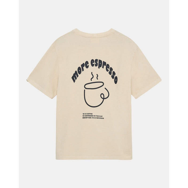 Anerkjendt, Villads Espresso Print S/S Tee, Tofu-Anerkjendt-Minlillebutik.dk