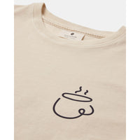 Anerkjendt, Villads Espresso Print S/S Tee, Tofu-Anerkjendt-Minlillebutik.dk