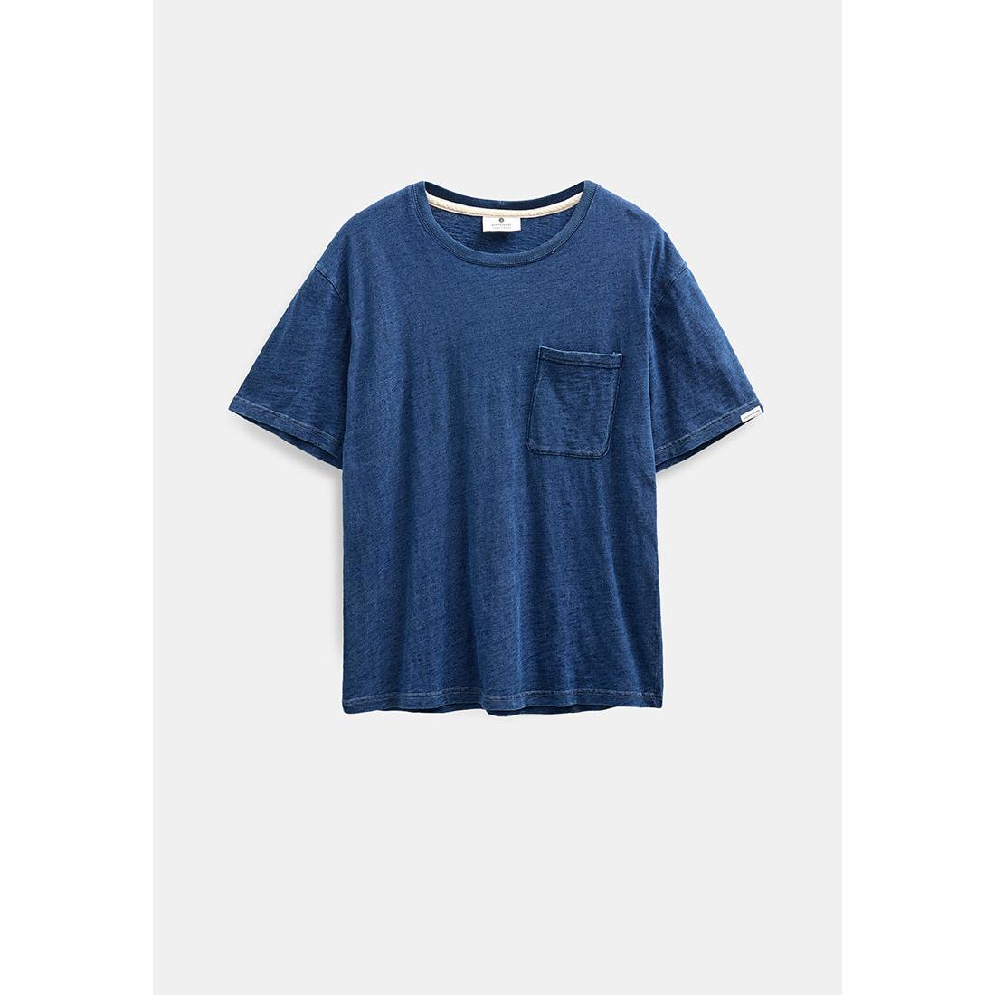 Anerkjendt, Villads Indigo Pocket S/S Tee, Blue Indigo-Anerkjendt-Minlillebutik.dk