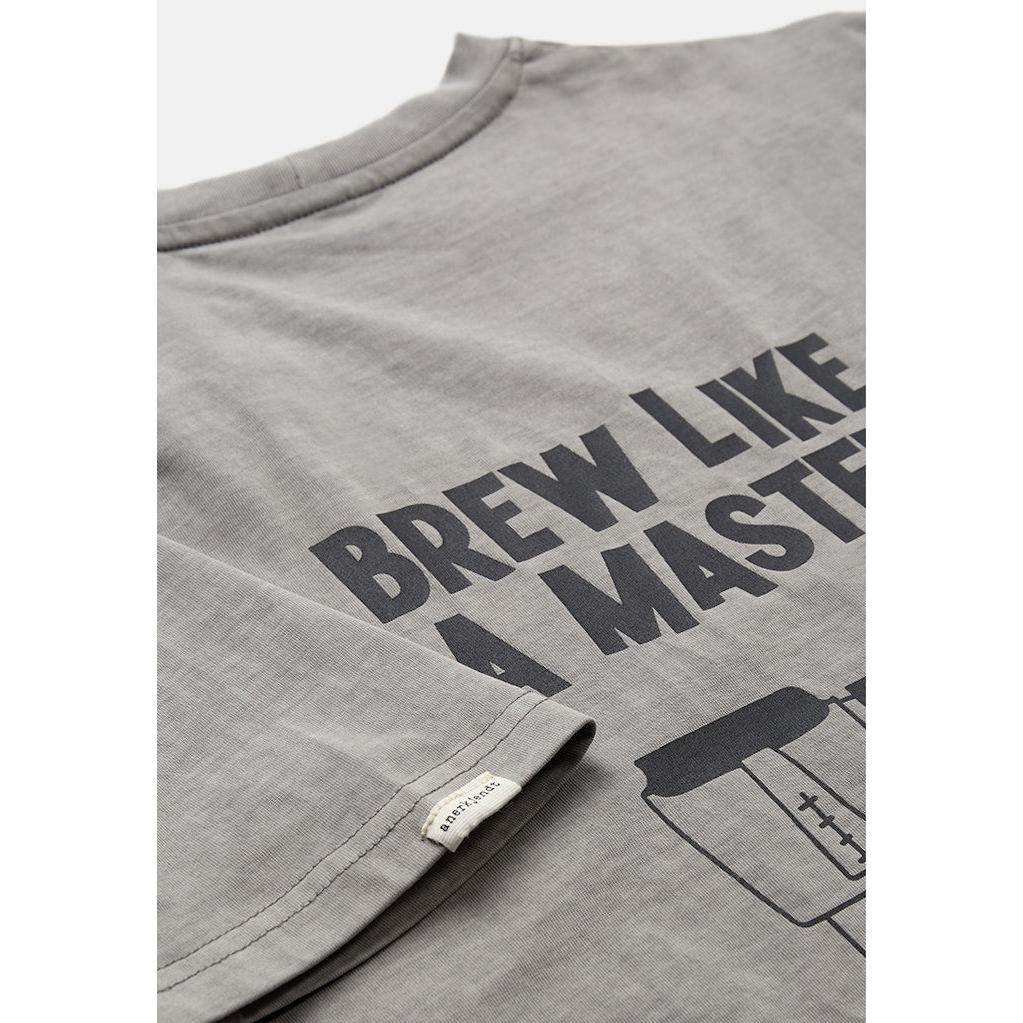 Anerkjendt, Villads Brewlikeamaster SS Tee, Gray Flannel-Anerkjendt-Minlillebutik.dk