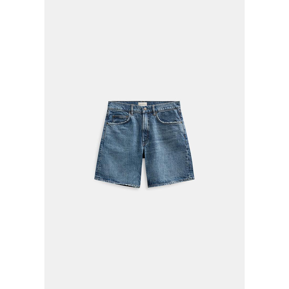 Anerkjendt, Jonas Shorts, Worn medium blue-Anerkjendt-Minlillebutik.dk