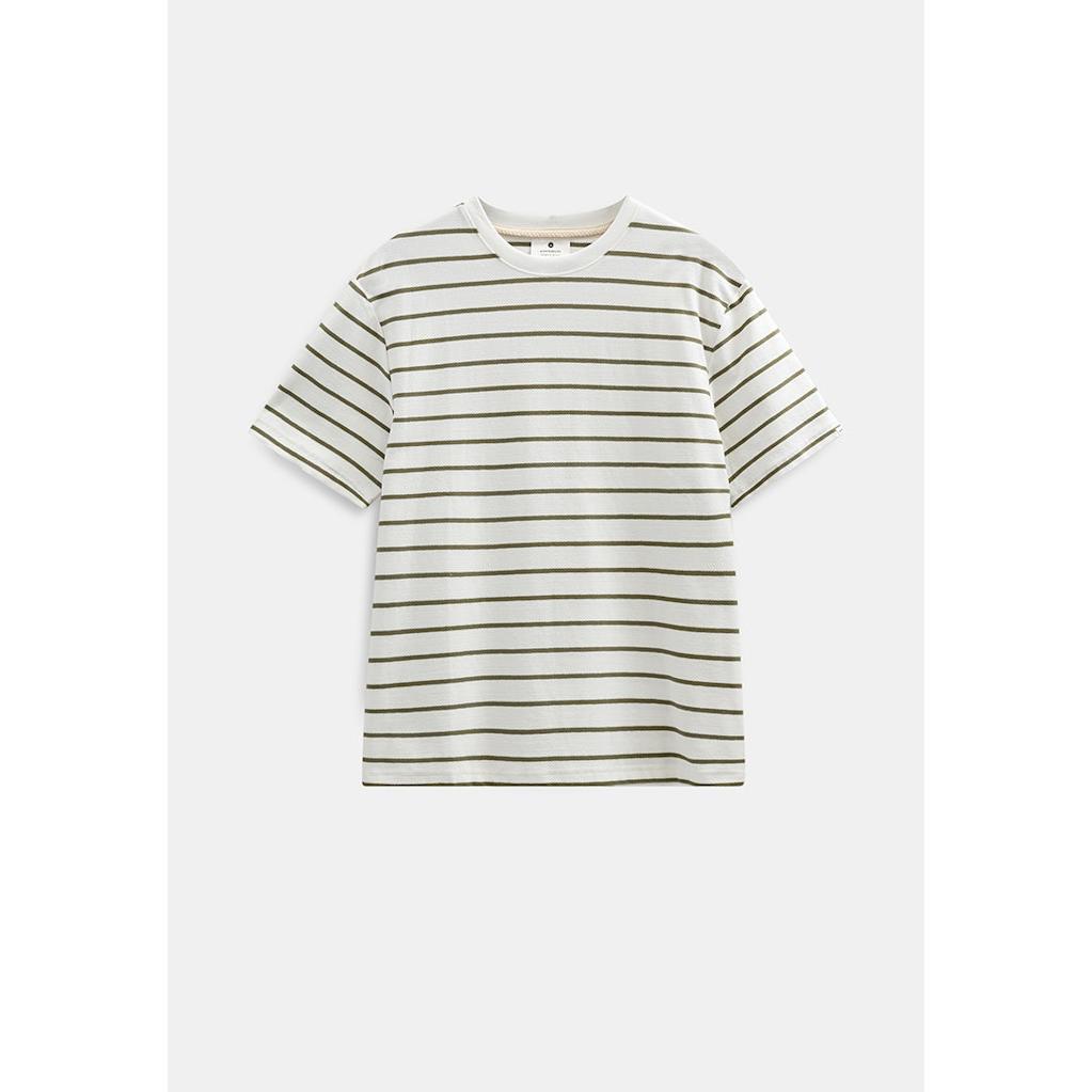 Anerkjendt, Villads Structure Stripe SS Tee, Tofu-Anerkjendt-Minlillebutik.dk