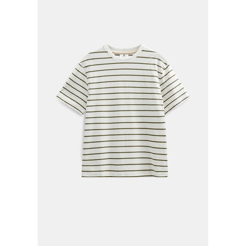 Anerkjendt, Villads Structure Stripe SS Tee, Tofu-Anerkjendt-Minlillebutik.dk