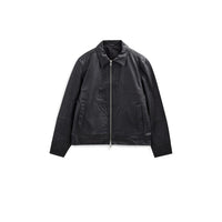 Anerkjendt, AKcarl Leather Jacket, Caviar
