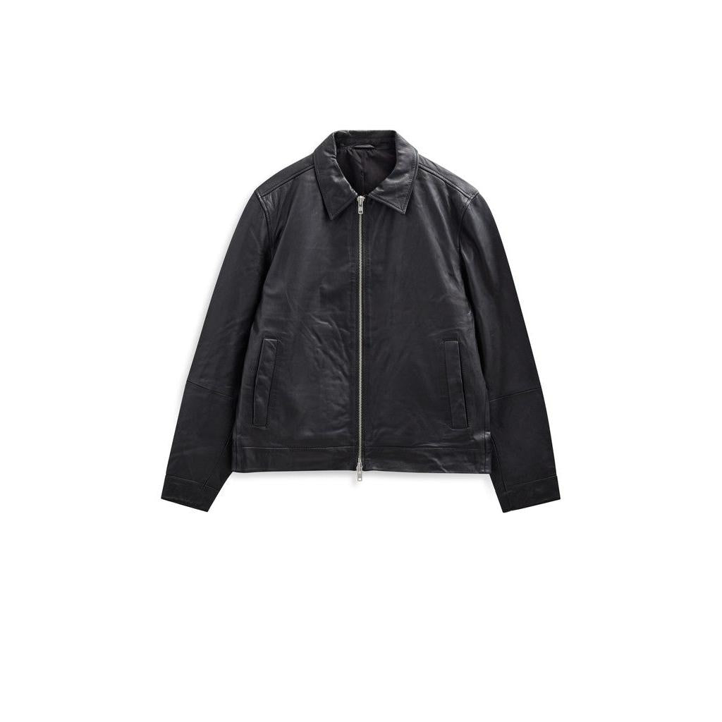 Anerkjendt, AKcarl Leather Jacket, Caviar