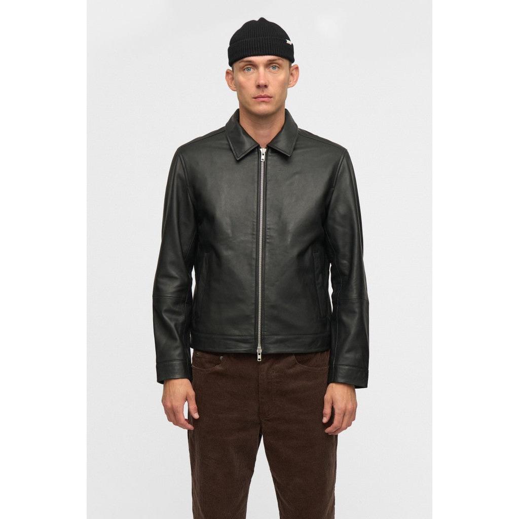 Anerkjendt, AKcarl Leather Jacket, Caviar