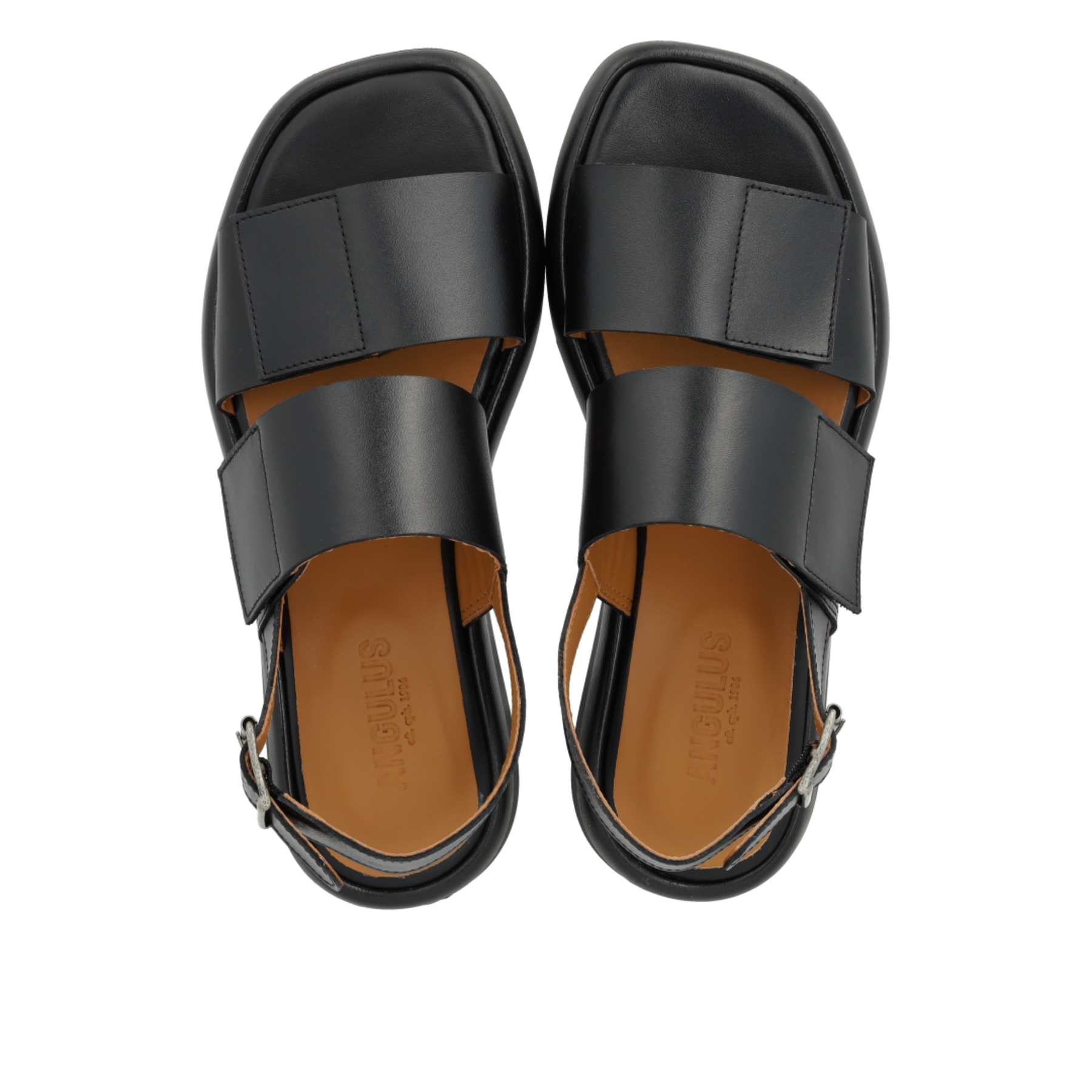 Angulus, Sandal med justerbare velcroremme, Black-Angulus-Minlillebutik.dk
