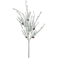 Barbara, Nåletræsgren med kogler, frostet, h 58 cm