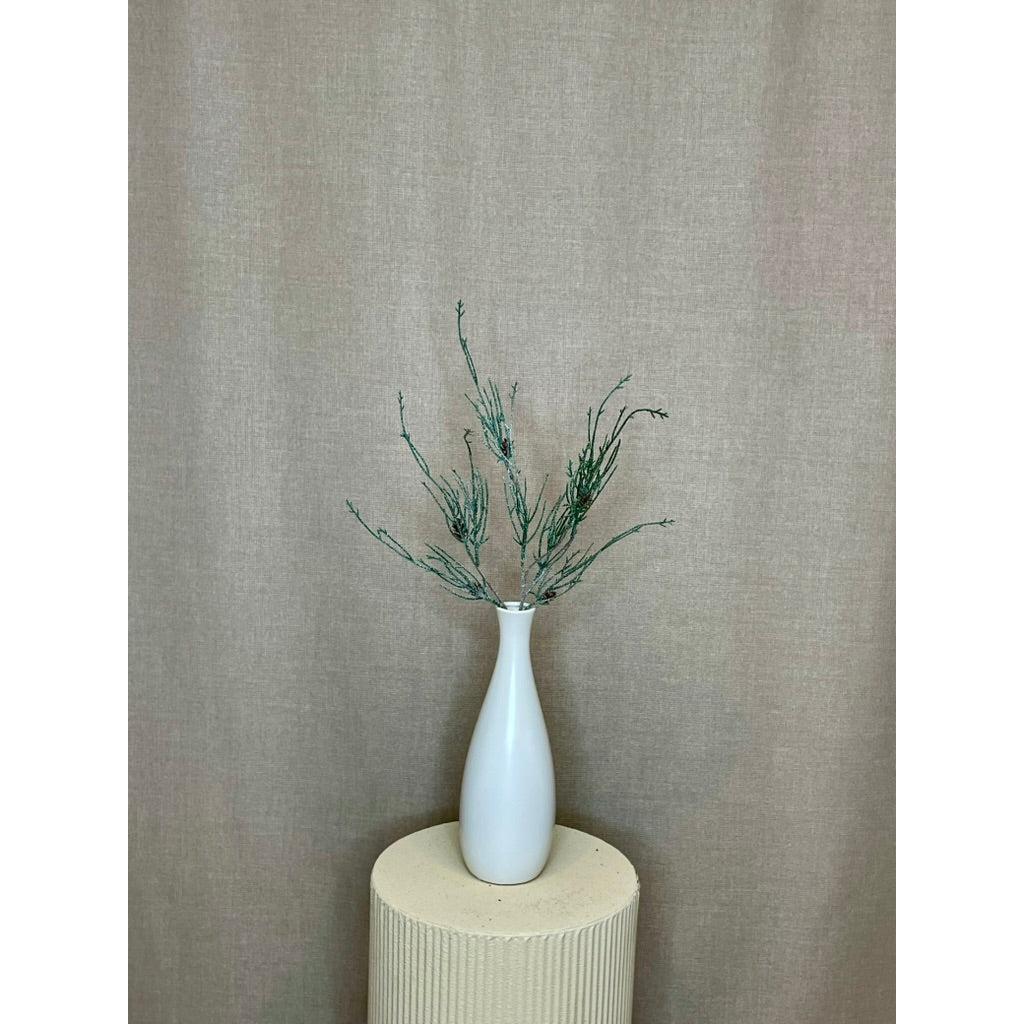 Barbara, Nåletræsgren med kogler, frostet, h 58 cm
